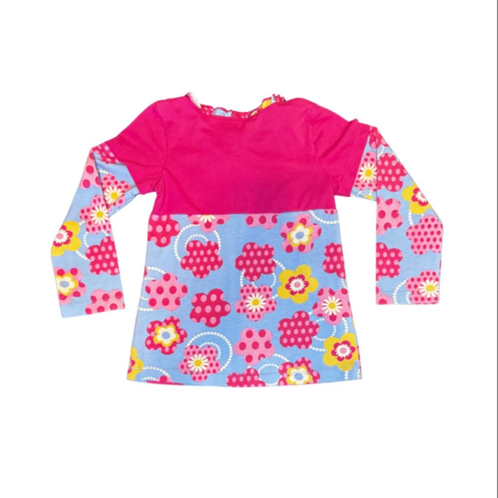 Fisher-Price Girls Long Sleeve Shirt | Size 4T | Pink & Blue Floral Top - Picture 7 of 7